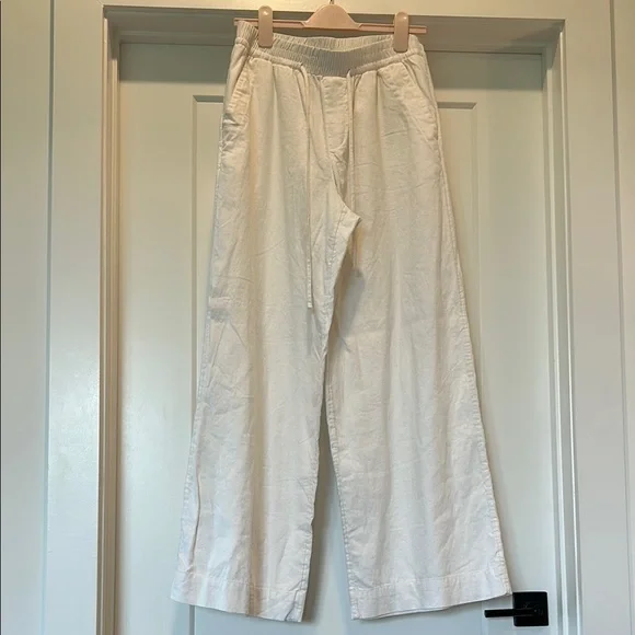 Women’s White Linen Pant - Medium - Picture 3 of 4